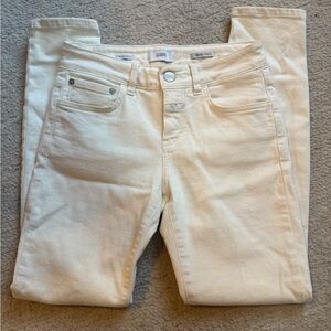 Women's Closed Organic Cotton Cream skinny Jeans